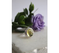 Citrine and Sterling Silver Pebble Ring